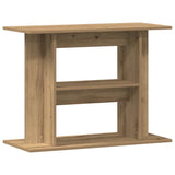 Aquarium Stand Artisan Oak 80x35x60 cm Engineered Wood - Front View