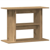 Aquarium Stand Artisan Oak 80x35x60 cm Engineered Wood - Rear View