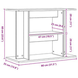 Aquarium Stand Artisan Oak 80x35x60 cm Engineered Wood