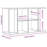 Aquarium Stand Artisan Oak 100x40x60 cm Engineered Wood