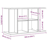 Aquarium Stand Artisan Oak 100x40x60 cm Engineered Wood - Extra Image