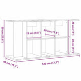 Aquarium Stand Artisan Oak 120x40x60 cm Engineered Wood