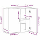 Aquarium Stand Artisan Oak 81x36x73 cm Engineered Wood - Extra Image