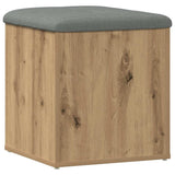 Storage Bench Artisan Oak 42x42x45 cm Engineered Wood - Rear View