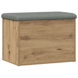 Storage Bench Artisan Oak 62x42x45 cm Engineered Wood - Front View