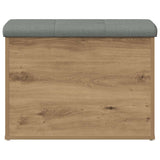 Storage Bench Artisan Oak 62x42x45 cm Engineered Wood - Side View