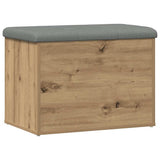Storage Bench Artisan Oak 62x42x45 cm Engineered Wood - Rear View