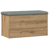 Storage Bench Artisan Oak 82x42x45 cm Engineered Wood - Front View