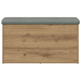 Storage Bench Artisan Oak 82x42x45 cm Engineered Wood - Side View