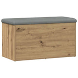 Storage Bench Artisan Oak 82x42x45 cm Engineered Wood - Rear View