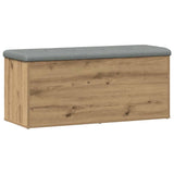 Storage Bench Artisan Oak 102x42x45 cm Engineered Wood - Front View