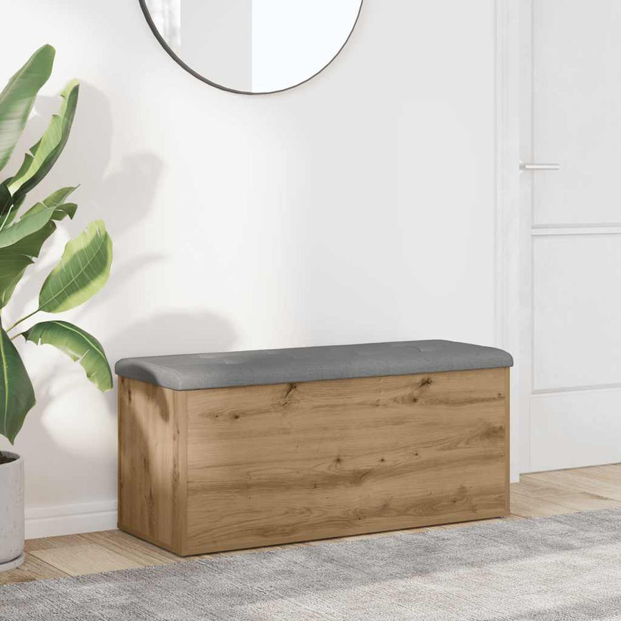Storage Bench Artisan Oak 102x42x45 cm Engineered Wood