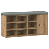 Shoe Bench Artisan Oak 102x32x50 cm Engineered Wood