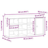 Shoe Bench Artisan Oak 102x32x50 cm Engineered Wood - Extra Image