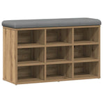 Shoe Bench Artisan Oak 82x32x50 cm Engineered Wood