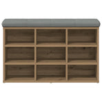 Shoe Bench Artisan Oak 82x32x50 cm Engineered Wood
