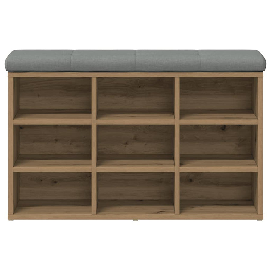 Shoe Bench Artisan Oak 82x32x50 cm Engineered Wood