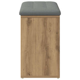 Shoe Bench Artisan Oak 82x32x50 cm Engineered Wood - 45-Degree Angle