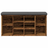 Shoe Bench Old Wood 102x32x50 cm Engineered Wood