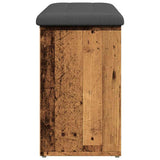 Shoe Bench Old Wood 102x32x50 cm Engineered Wood - 45-Degree Angle