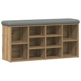 Shoe Bench Artisan Oak 102x32x50 cm Engineered Wood