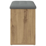 Shoe Bench Artisan Oak 82x32x45.5 cm Engineered Wood - 45-Degree Angle