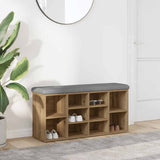 Shoe Bench Artisan Oak 82x32x45.5 cm Engineered Wood