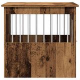 Dog Crate Furniture Old Wood 45x62x59 cm Engineered Wood - Rear View