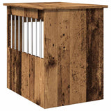 Dog Crate Furniture Old Wood 45x62x59 cm Engineered Wood - Close-Up Angle
