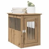 Dog Crate Furniture Artisan Oak 45x62x59 cm Engineered Wood - Side View