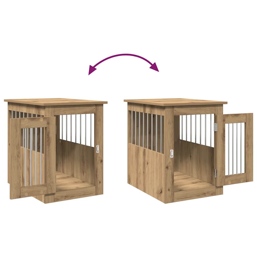 Dog Crate Furniture Artisan Oak 45x62x59 cm Engineered Wood