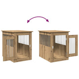 Dog Crate Furniture Artisan Oak 45x62x59 cm Engineered Wood - Low Angle