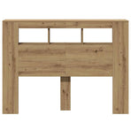 LED Headboard Artisan Oak 140x18.5x103.5 cm Engineered Wood