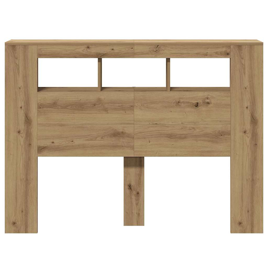 LED Headboard Artisan Oak 140x18.5x103.5 cm Engineered Wood