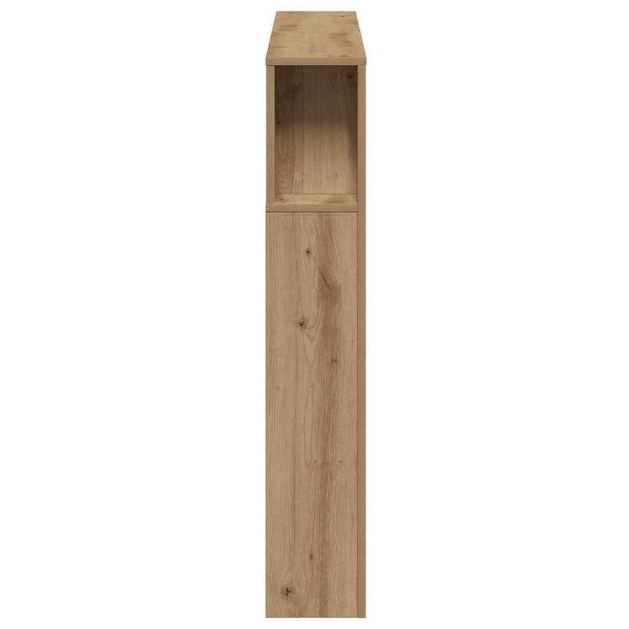 LED Headboard Artisan Oak 140x18.5x103.5 cm Engineered Wood