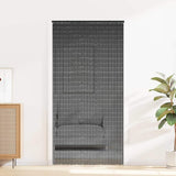 Insect Door Curtain Dark Grey 90x220 cm Bamboo - Front View