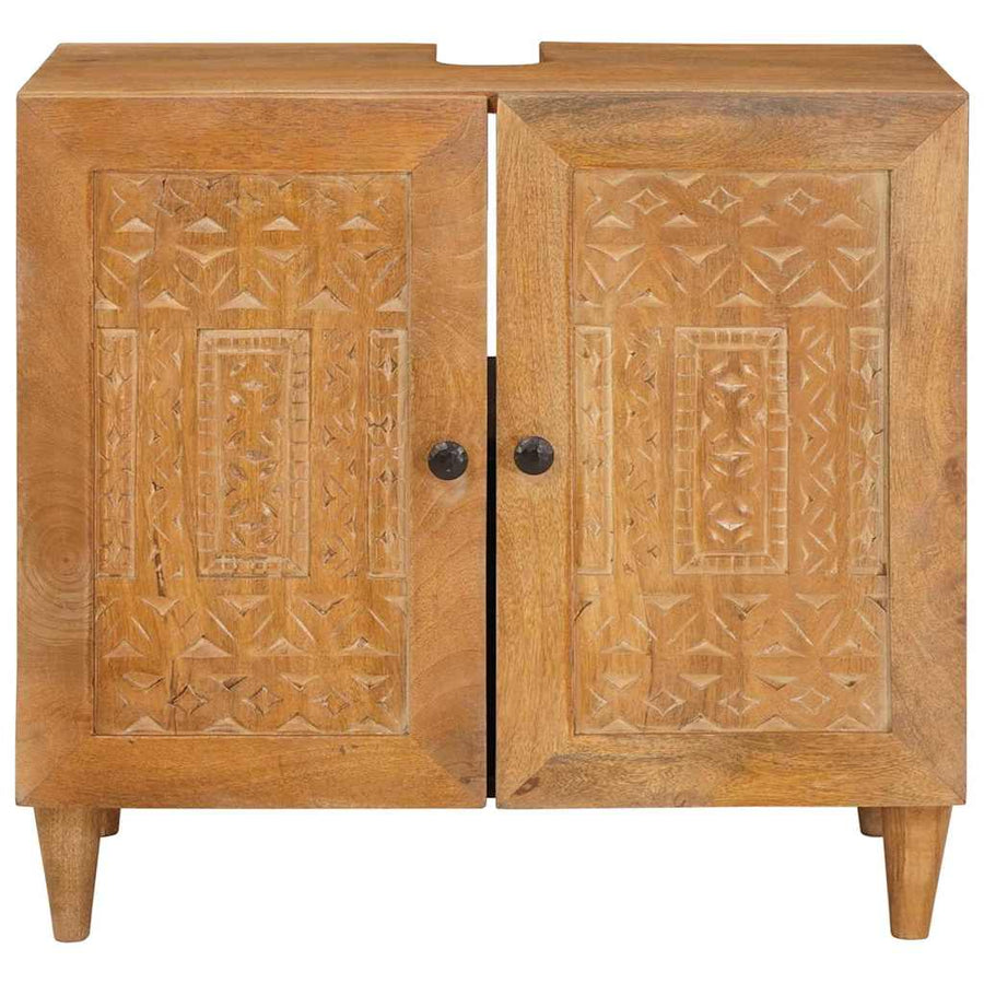 Bathroom Sink Cabinet Light Brown 62 x 33 x 58 cm