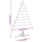 Wooden Christmas Tree for Decoration 180 cm Solid Wood - Low Angle