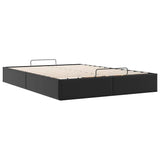 Ottoman Storage Bed Frame without Mattress Black Queen Faux Leather - Extra Image