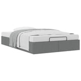 Ottoman Storage Bed Frame without Mattress Dark Grey King Single Fabric - 45-Degree Angle