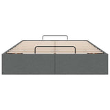 Ottoman Storage Bed Frame without Mattress Dark Grey King Single Fabric