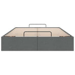 Ottoman Storage Bed Frame without Mattress Dark Grey King Single Fabric