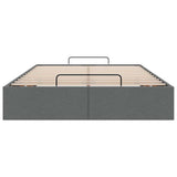 Ottoman Storage Bed Frame without Mattress Dark Grey King Single Fabric - Close-Up Angle