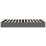 Ottoman Storage Bed Frame without Mattress Dark Grey King Single Fabric