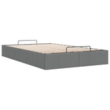 Ottoman Storage Bed Frame without Mattress Dark Grey King Single Fabric - Extra Image