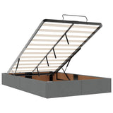 Ottoman Storage Bed Frame without Mattress Dark Grey King Single Fabric - Extra Image