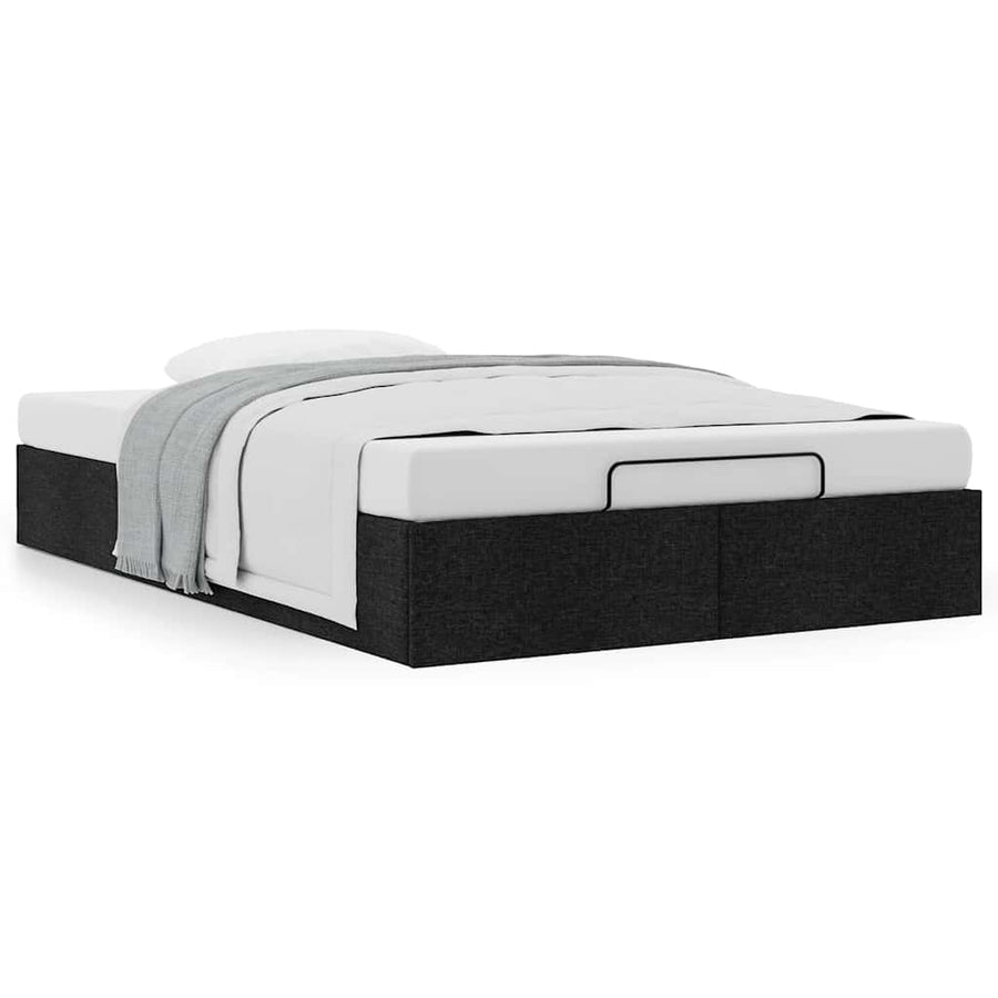 Ottoman Storage Bed Frame without Mattress Black King Single Fabric