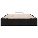 Ottoman Storage Bed Frame without Mattress Black King Single Fabric
