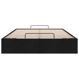 Ottoman Storage Bed Frame without Mattress Black King Single Fabric - Close-Up Angle