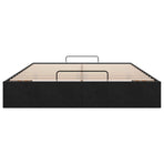 Ottoman Storage Bed Frame No Mattress Black Double Velvet